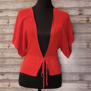 Express Crochet Orange Sweater Size M